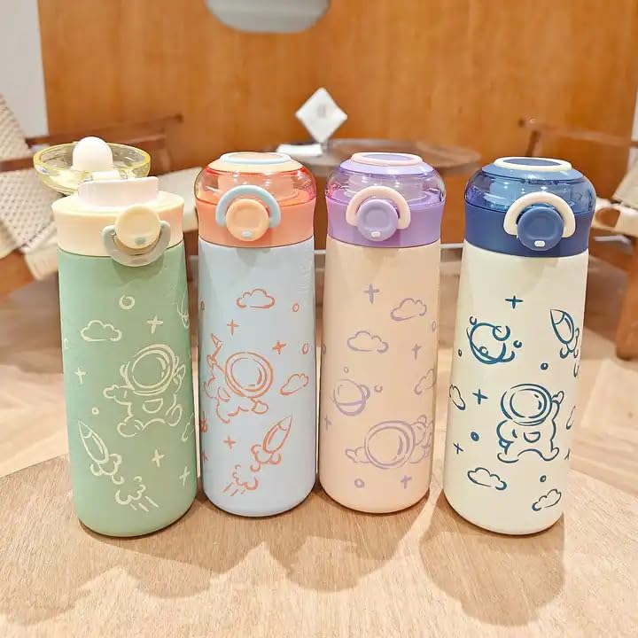 Double Walled Vacuum Insulated Stainless Steel Bottle - Multicolour Astronaut Print | uSmile.toys" www.usmile.toys